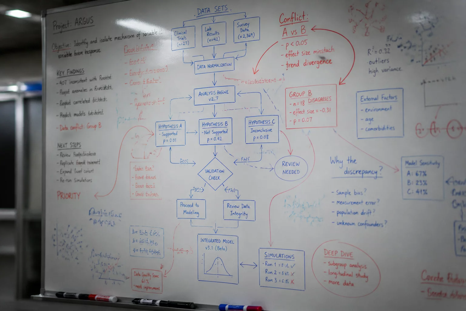 Mapping Conflicting Findings